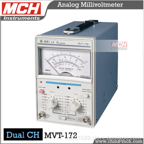 Dual-Needle 5Hz-1MHz Frequency 1mv-300V Test Voltage Millivoltmeter (MVT-172)